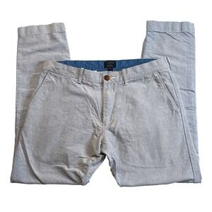 J.CREW Men's Slim Fit Chambray Chino Pants Blue Tapered 31x28